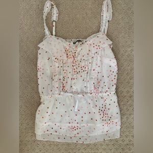 Smart Set Layered Tank with Ruffles and Polka Dots!